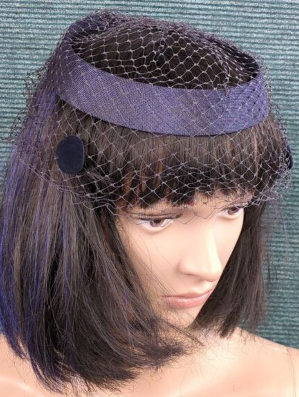 Vintage Halo Hat or Ring Hat With Netting